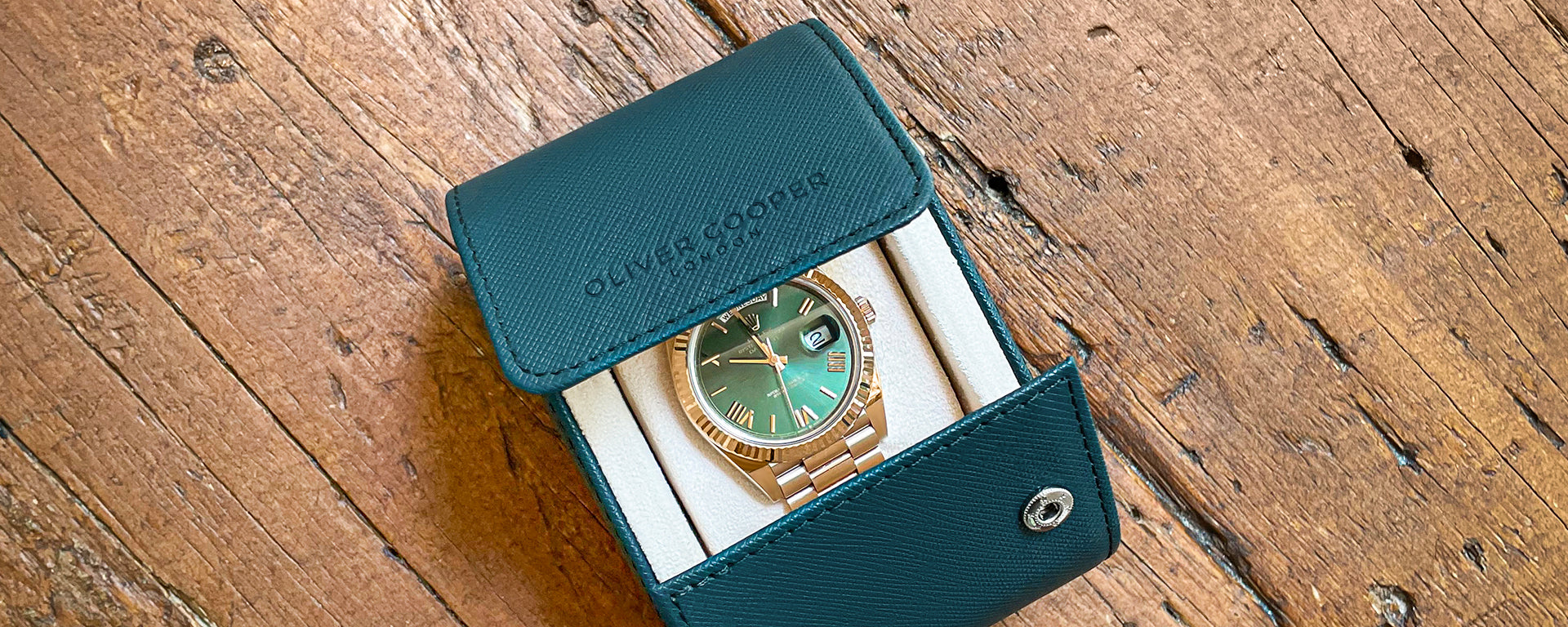 Single Watch Roll & Watch Case - Teal – Oliver Cooper London